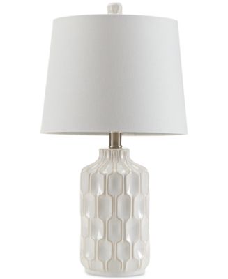 Ink+ivy Contour Ivory Ceramic Glass Table Lamp - Macy's