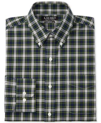 Lauren Ralph Lauren - Men's Slim-Fit Non-Iron Tartan Stretch Dress Shirt