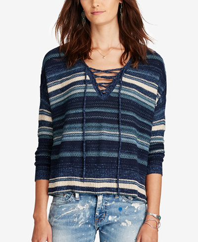 Denim & Supply Ralph Lauren Lace-Up Tunic Sweater
