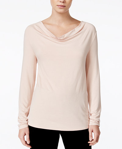 Bar III Cowl-Neck Top, Only at Macy's