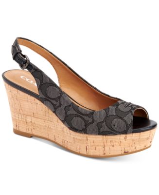 Coach cross band high wedge sandal online