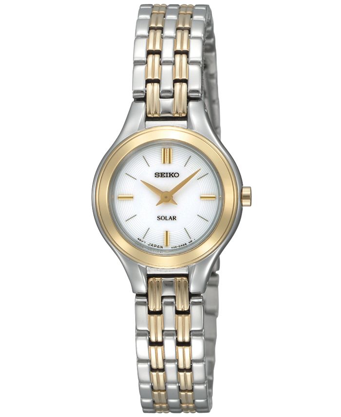 Seiko Watch, Women's Solar Two Tone Bracelet 22mm SUP004 & Reviews - All  Fine Jewelry - Jewelry & Watches - Macy's