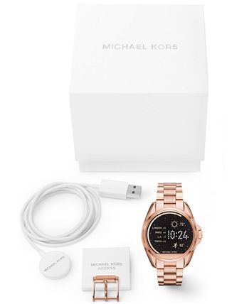 Michael kors access clearance unisex 45mm silvertone bradshaw