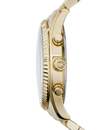 Steel - Watch Chronograph Gold-Tone Lexington Michael Macy\'s 45mm Men\'s Kors MK8286 Bracelet Stainless