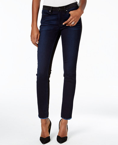 Calvin Klein Jeans Frayed-Hem Rebel Wash Skinny Jeans