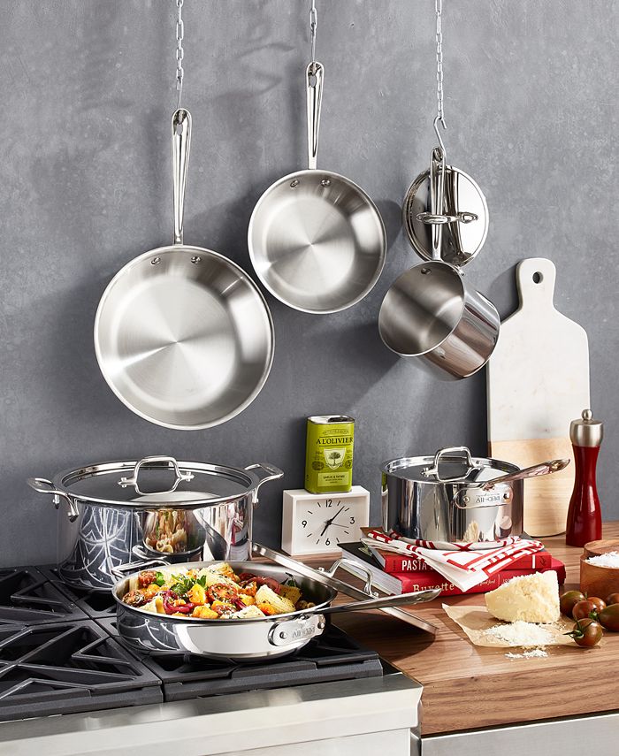 AllClad D3 Stainless Steel Cookware Set, 10 Piece Macy's