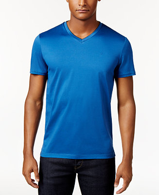 Calvin Klein Men's Slim-Fit Double Mercerized T-Shirt - Macy's
