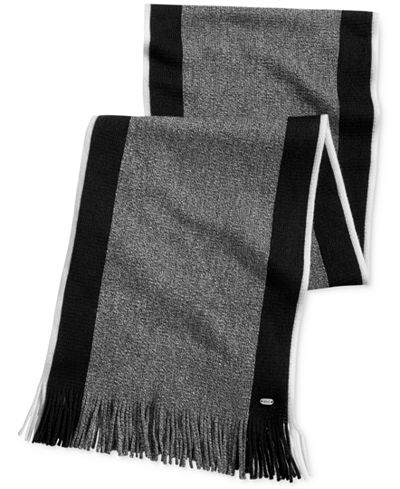 Hugo Boss Men's Fadon Side-Stripe Scarf