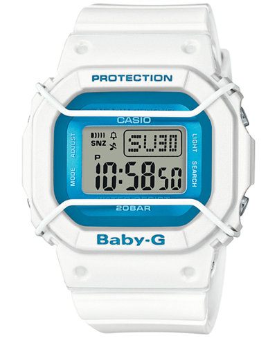 Baby-G Women's Digital White Resin Strap Watch 40x45mm BGD501FS-7