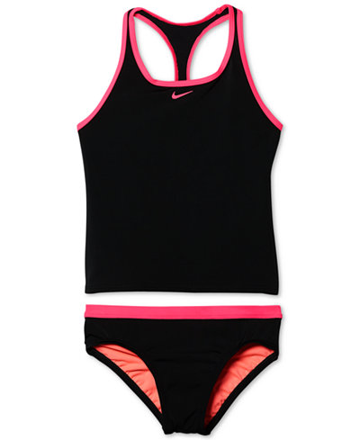 Nike 2-Pc. Core Racerback Tankini Swimsuit, Big Girls (7-16) - Swimwear ...