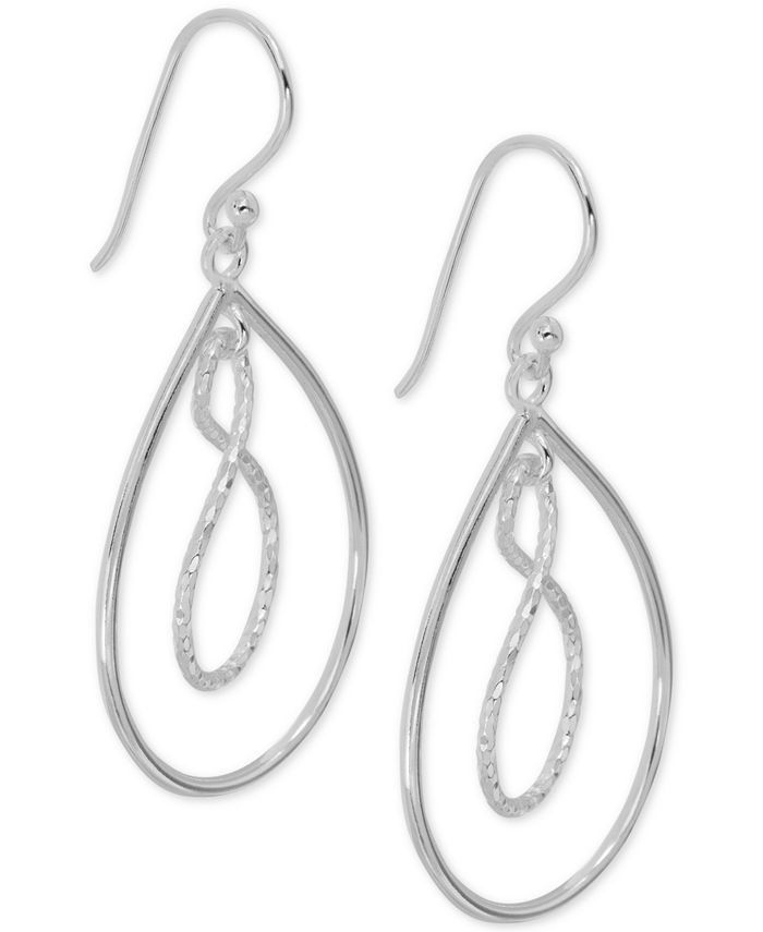 Giani Bernini Sterling Silver Orbital Infinity Drop Earrings, Created ...