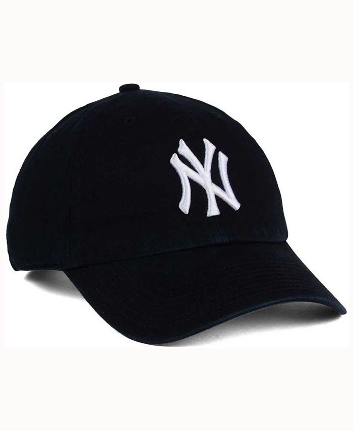 '47 Brand New York Yankees Black White CLEAN UP Cap - Macy's