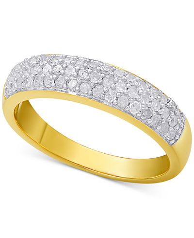 Diamond Pavé Ring (1/2 ct. t.w.) in sterling silver, 18k gold-plated sterling silver or 18k rose gold-plated sterling silver