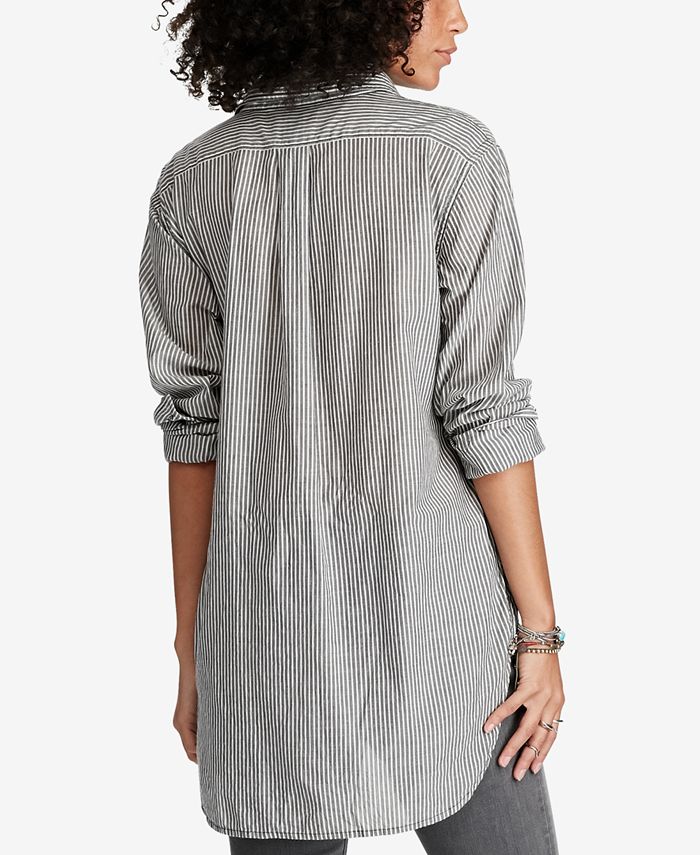 Denim & Supply Ralph Lauren Striped Boyfriend Shirt Macy's