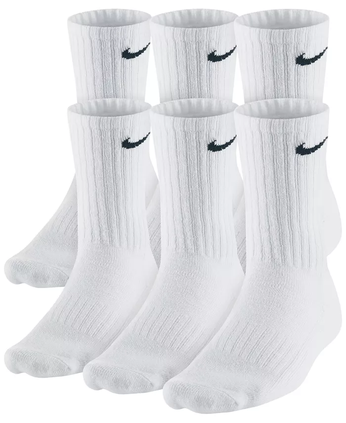 Unisex Everyday Cushioned Cotton Crew Socks, 6-Pack