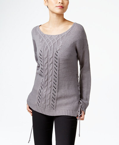 One A Lace-Up Sweater