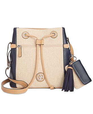 Giani Bernini Contrast Bucket Bag, Created for Macy&#39;s - Handbags & Accessories - Macy&#39;s
