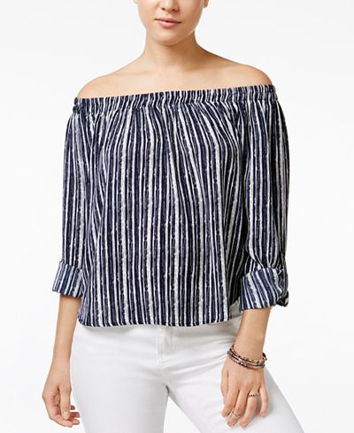 American Rag Off-The-Shoulder High-Low Top, Only at Macy's