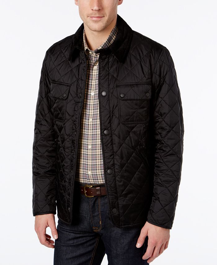 Barbour Men's Diamond Quilted Bomber Jacket & Reviews - Coats & Jackets ...