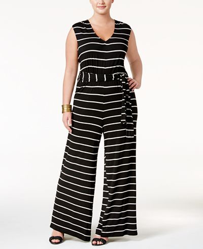 Love Squared Trendy Plus Size Wide-Leg Jumpsuit