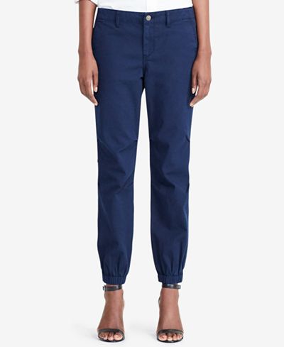 Lauren Ralph Lauren Twill Tapered-Leg Pants