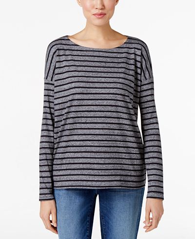 Eileen Fisher Striped Organic Cotton T-Shirt