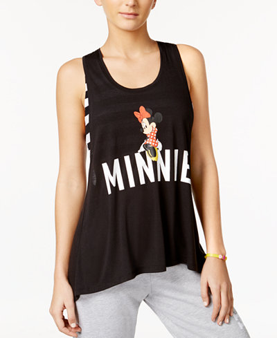 Hybrid Juniors' Disney Minnie Graphic Layered-Look Tank Top