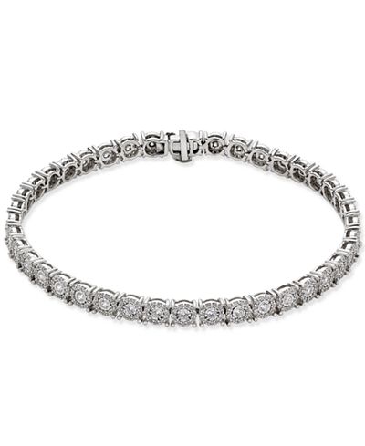halo bracelet diamond 14k ct gold tennis macy main bracelets watches jewelry
