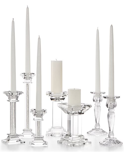 crystal candle holder set
