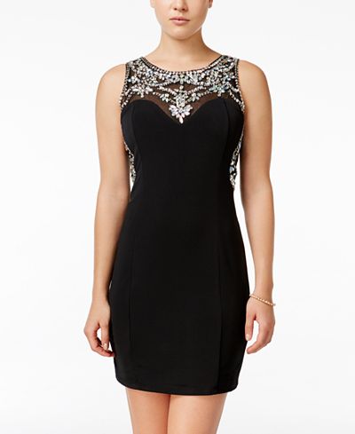 Crystal Doll Juniors  Beaded Bodycon  Dress  Juniors  