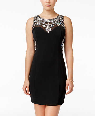 Crystal Doll Juniors Beaded Bodycon Dress Juniors Crystal Doll Juniors Beaded Bodycon Dress Juniors