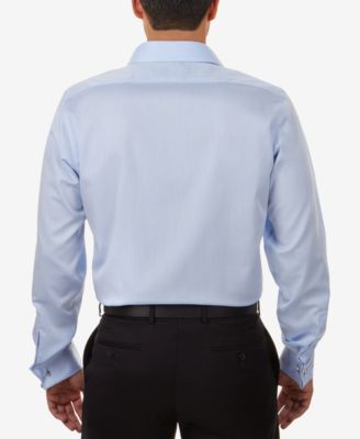 Calvin Klein Men's Slim-Fit Non-Iron Herringbone French Cuff Dress Shirt