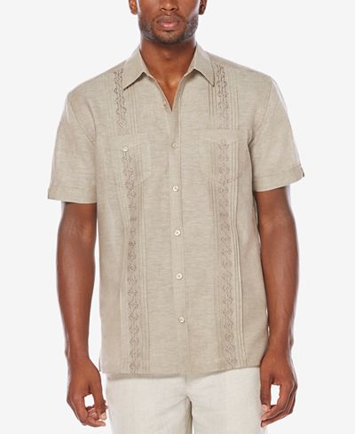 Cubavera Men's Raised-Panel Embroidered Shirt