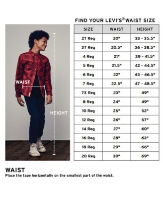 levi's size chart jacket