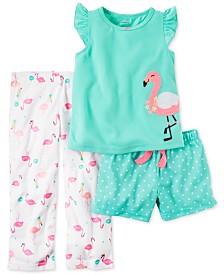 Carter's 3-Pc. Flamingo Pajama Set, Little Girls (2T-6X) & Big Girls (7-16)