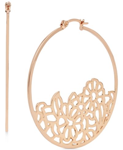 Touch of Silver Filigree Hoop Earrings