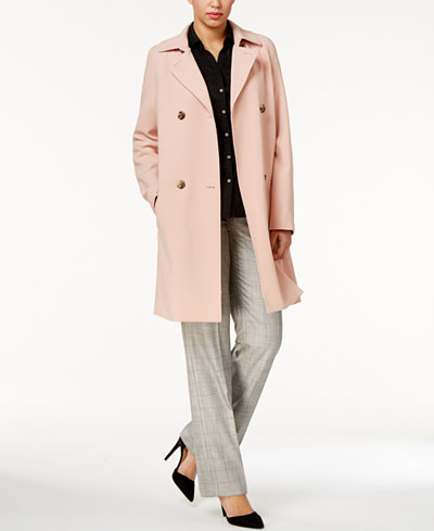 Charter Club Trench Coat, Long-Sleeve Shirt & Plaid Pants, Only at Macy's