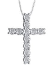 Diamond Cross Necklace Shop Diamond Cross Necklace Macy s