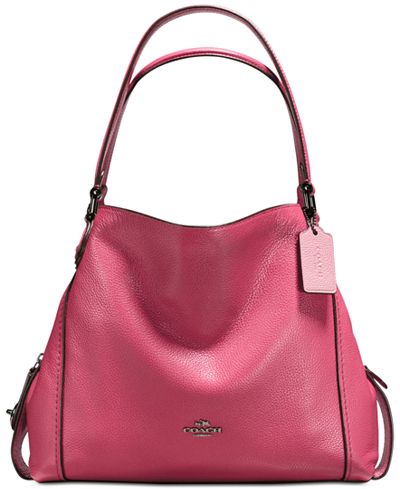 COACH Edie Shoulder Bag 31 in Polished Pebble Leather - Handbags ...