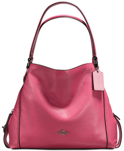 COACH Edie Shoulder Bag 31 in Polished Pebble Leather - Handbags & Accessories - Macy&#39;s