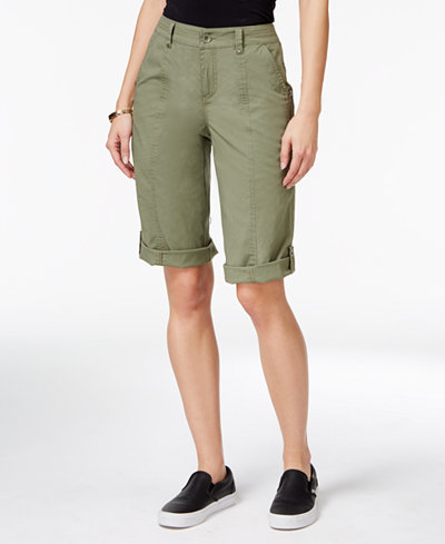 Style & Co Petite Cuffed Bermuda Shorts, Only at Macy's - Shorts ...