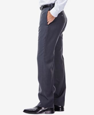 Men's Eclo Stria Classic Fit Flat Front Hidden Expandable Dress Pants