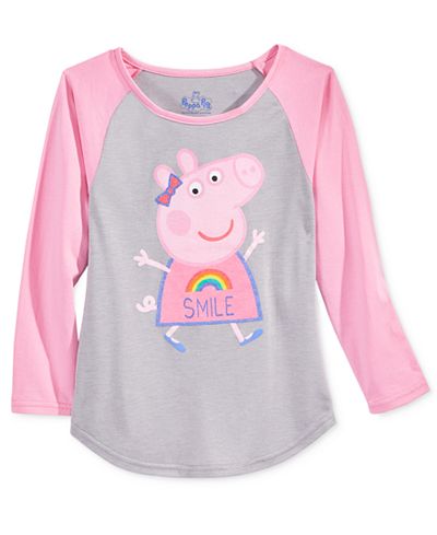 Nickelodeon's Peppa Pig Graphic Raglan T-Shirt, Toddler & Little Girls (2T-6X)