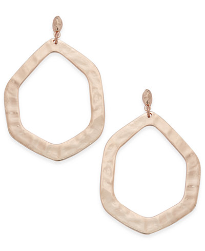 INC International Concepts Rose Gold-Tone Geometric Drop Earrings, Only at Macy's