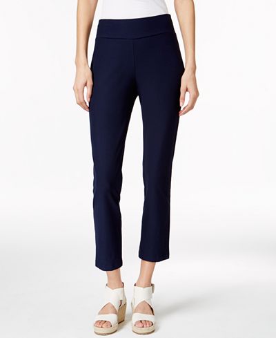 Eileen Fisher Washable Stretch Crepe Cropped Pants