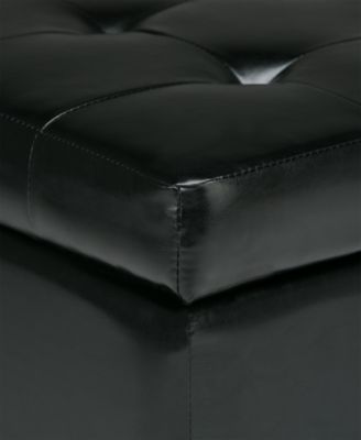 Verona Faux Leather Storage Ottoman