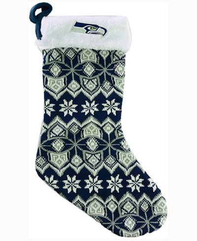 Forever Collectibles Seattle Seahawks Ugly Sweater Knit Team Stocking