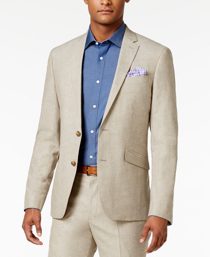 Cole Reaction Men's SlimFit Tan Neat Suit Macy's