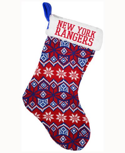 Forever Collectibles New York Rangers Holiday Sweater Knit Team Stocking