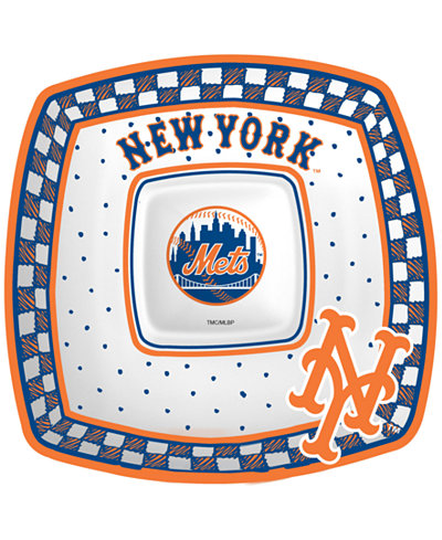 Memory Company New York Mets Gameday Ceramic Chip & Dip Plate